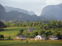 Farm Houses and Mountains, Vinales Valley, Cuba, West Indies, Caribbean, Central America-Christian Kober-Photographic Print