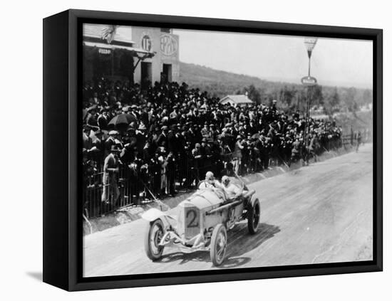 Christian Lautenschlager Passing the Tribunes, in the Targa Florio Race, Sicily, 1922-null-Framed Premier Image Canvas