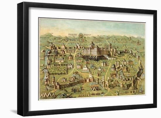 Christian Map Of Jerusalem 1871-Vintage Lavoie-Framed Giclee Print