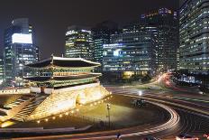 Nandaemun South Gate at Night, Seoul, South Korea, Asia-Christian-Framed Premier Image Canvas