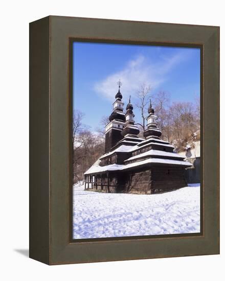 Christian Orthodox Wooden Church of St. Michael from the 18th Century, Prague, Czech Republic-Richard Nebesky-Framed Premier Image Canvas