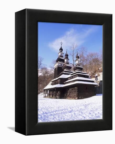 Christian Orthodox Wooden Church of St. Michael from the 18th Century, Prague, Czech Republic-Richard Nebesky-Framed Premier Image Canvas