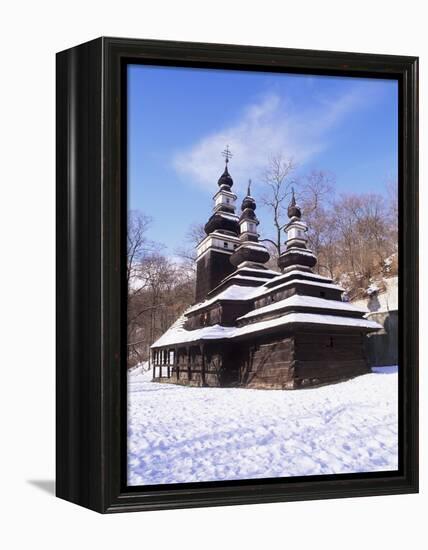 Christian Orthodox Wooden Church of St. Michael from the 18th Century, Prague, Czech Republic-Richard Nebesky-Framed Premier Image Canvas