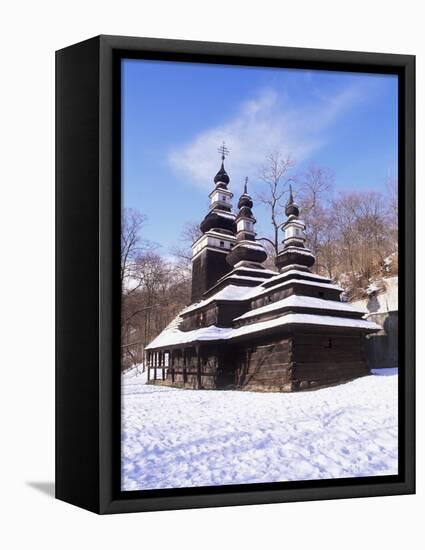 Christian Orthodox Wooden Church of St. Michael from the 18th Century, Prague, Czech Republic-Richard Nebesky-Framed Premier Image Canvas