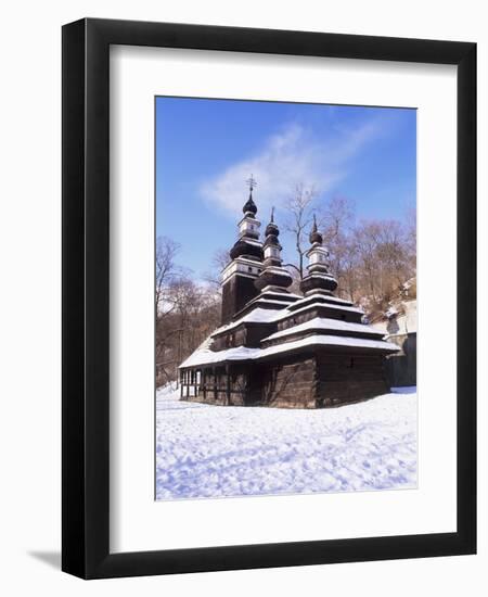 Christian Orthodox Wooden Church of St. Michael from the 18th Century, Prague, Czech Republic-Richard Nebesky-Framed Photographic Print