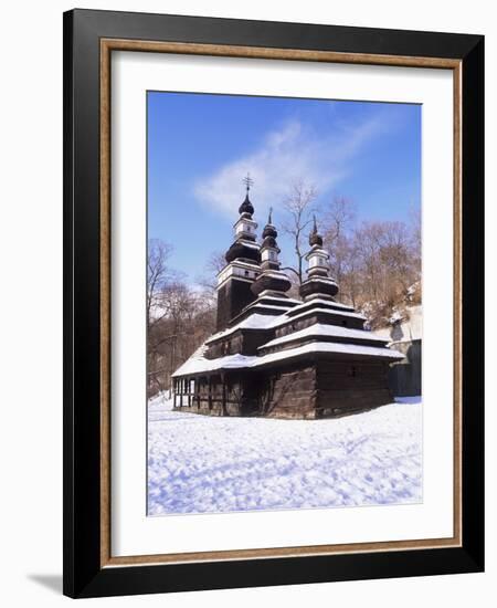 Christian Orthodox Wooden Church of St. Michael from the 18th Century, Prague, Czech Republic-Richard Nebesky-Framed Photographic Print