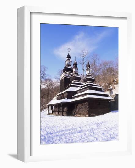 Christian Orthodox Wooden Church of St. Michael from the 18th Century, Prague, Czech Republic-Richard Nebesky-Framed Photographic Print