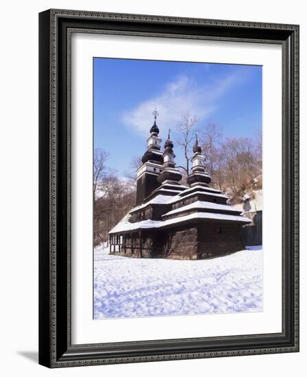 Christian Orthodox Wooden Church of St. Michael from the 18th Century, Prague, Czech Republic-Richard Nebesky-Framed Photographic Print