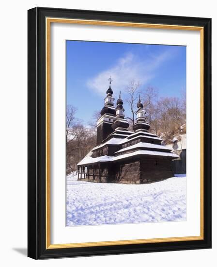 Christian Orthodox Wooden Church of St. Michael from the 18th Century, Prague, Czech Republic-Richard Nebesky-Framed Photographic Print