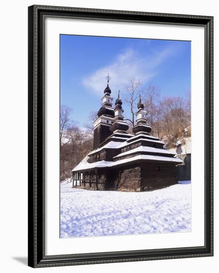 Christian Orthodox Wooden Church of St. Michael from the 18th Century, Prague, Czech Republic-Richard Nebesky-Framed Photographic Print