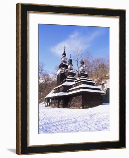 Christian Orthodox Wooden Church of St. Michael from the 18th Century, Prague, Czech Republic-Richard Nebesky-Framed Photographic Print