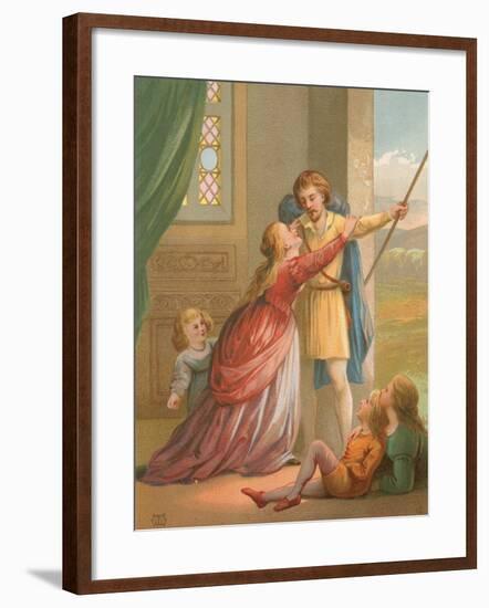 Christian Parting from His Family, before Proceeding in His Pilgrimage-null-Framed Giclee Print