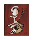 Woman with Guitar-Christian Pavlakis-Stretched Canvas
