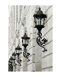 Lamps on Side of Building-Christian Peacock-Art Print