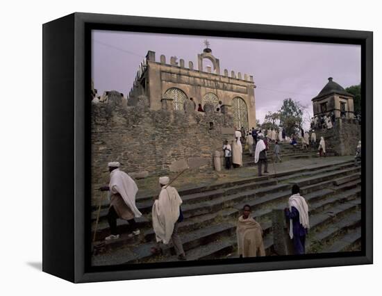 Christian Pilgrims, Easter Festival, Sainte Marie De Sion, Axoum, Tigre Region, Ethiopia-Bruno Barbier-Framed Premier Image Canvas