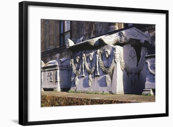 Christian Sarcophagus with Reliefs Depicting Garlands, Jellyfish Heads and Angels, Turkey-null-Framed Giclee Print