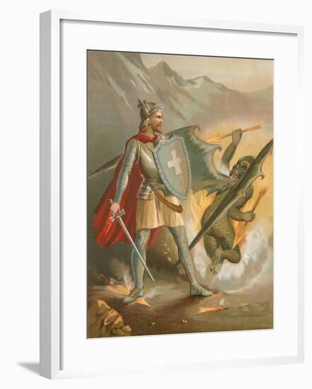 Christian Vanquishes Apollyon-null-Framed Giclee Print