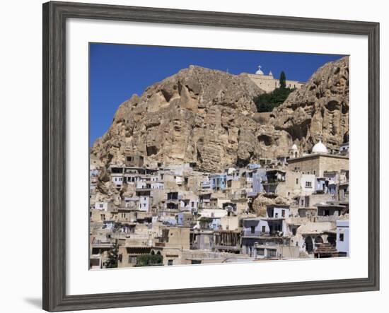 Christian Village of Maloula, Beneath Limestone Cliffs, Syria, Middle East-Tony Waltham-Framed Photographic Print