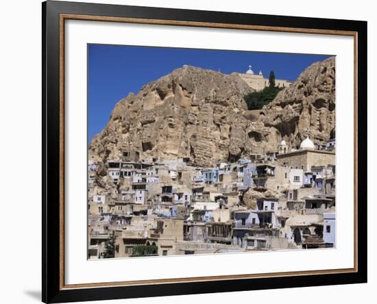 Christian Village of Maloula, Beneath Limestone Cliffs, Syria, Middle East-Tony Waltham-Framed Photographic Print