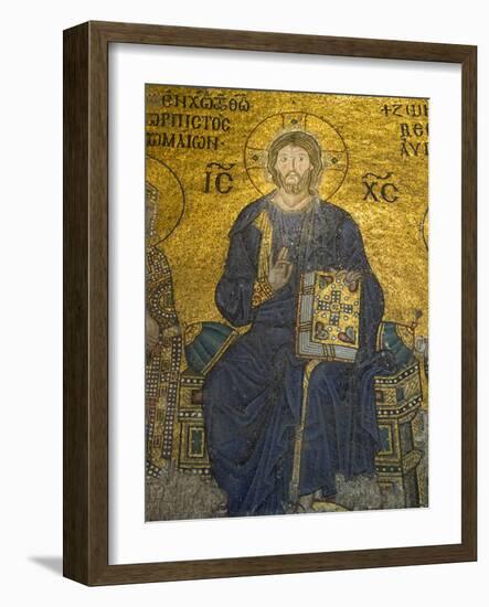 Christian Wall Mosaic. Hagia Sophia. Istanbul. Turkey-Tom Norring-Framed Photographic Print