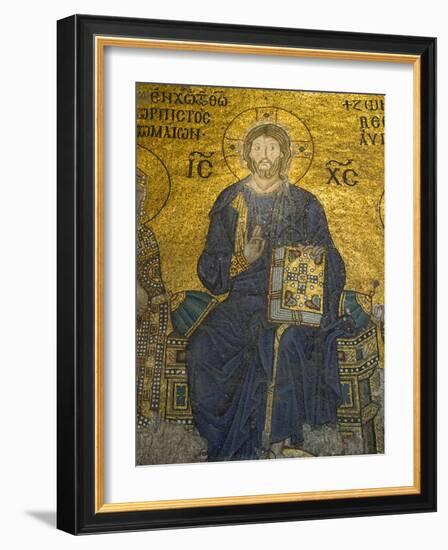 Christian Wall Mosaic. Hagia Sophia. Istanbul. Turkey-Tom Norring-Framed Photographic Print