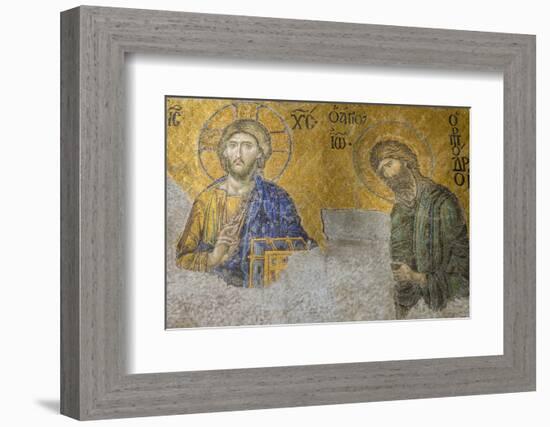 Christian Wall Mosaic. Hagia Sophia. Istanbul. Turkey-Tom Norring-Framed Photographic Print