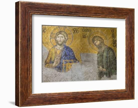 Christian Wall Mosaic. Hagia Sophia. Istanbul. Turkey-Tom Norring-Framed Photographic Print