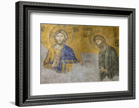 Christian Wall Mosaic. Hagia Sophia. Istanbul. Turkey-Tom Norring-Framed Photographic Print