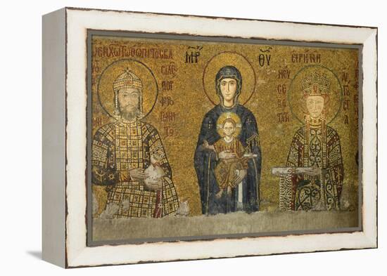 Christian Wall Mosaic. Hagia Sophia. Istanbul. Turkey-Tom Norring-Framed Premier Image Canvas