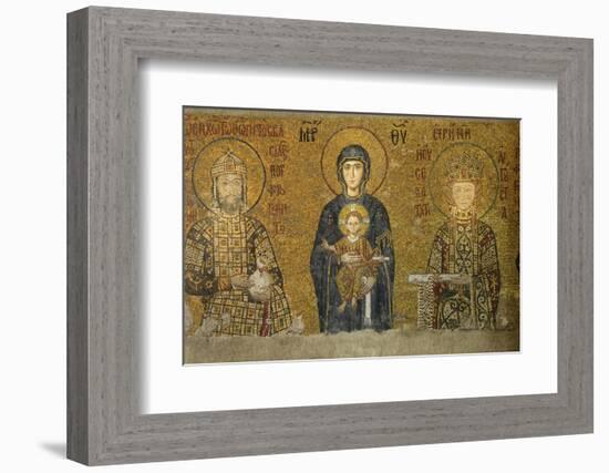 Christian Wall Mosaic. Hagia Sophia. Istanbul. Turkey-Tom Norring-Framed Photographic Print