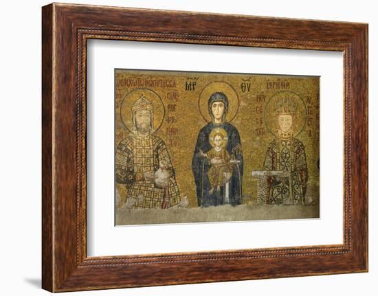 Christian Wall Mosaic. Hagia Sophia. Istanbul. Turkey-Tom Norring-Framed Photographic Print