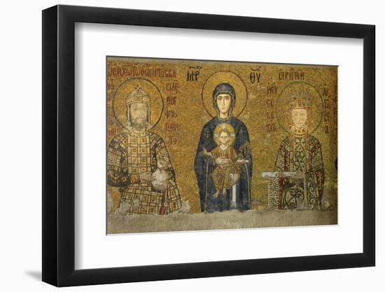 Christian Wall Mosaic. Hagia Sophia. Istanbul. Turkey-Tom Norring-Framed Photographic Print