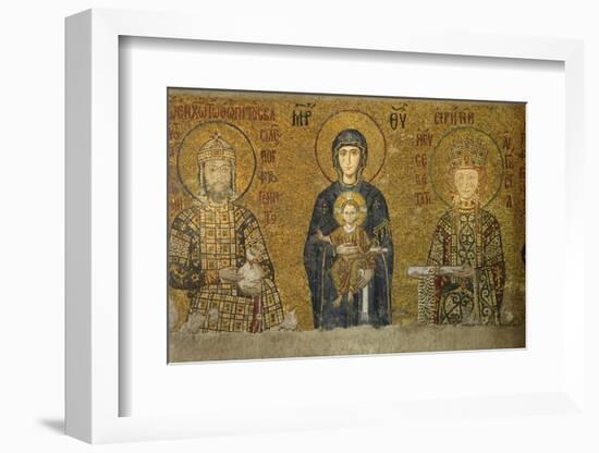 Christian Wall Mosaic. Hagia Sophia. Istanbul. Turkey-Tom Norring-Framed Photographic Print