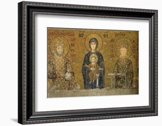Christian Wall Mosaic. Hagia Sophia. Istanbul. Turkey-Tom Norring-Framed Photographic Print