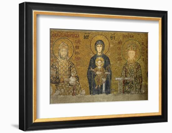 Christian Wall Mosaic. Hagia Sophia. Istanbul. Turkey-Tom Norring-Framed Photographic Print