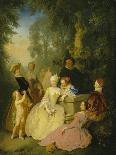 Group of Elegant Poeple in a Park, 1746-Christian Wilhelm Dietrich-Giclee Print