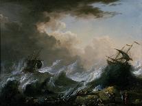 Sea Storm and Shipwreck-Christian Wilhelm Ernst Dietrich-Mounted Giclee Print