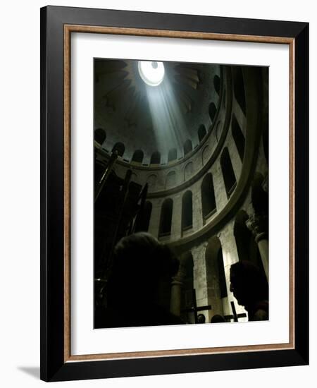 Christian Worshippers Attend Orthodox Good Friday Procession at Church of Holy Sepulchre-null-Framed Photographic Print