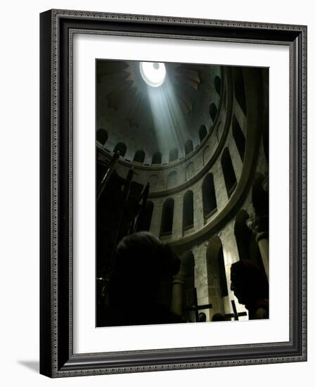 Christian Worshippers Attend Orthodox Good Friday Procession at Church of Holy Sepulchre-null-Framed Photographic Print