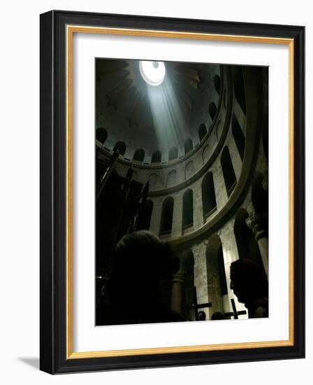 Christian Worshippers Attend Orthodox Good Friday Procession at Church of Holy Sepulchre-null-Framed Photographic Print