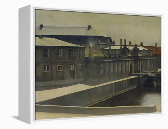 Christiansborg Palace from the Marmorbroen Bridge-Vilhelm Hammershoi-Framed Premier Image Canvas