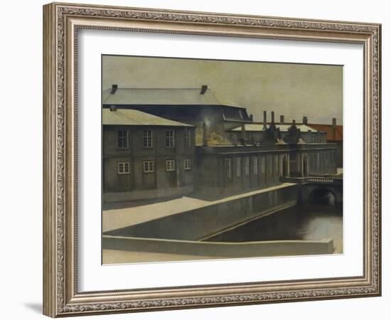 Christiansborg Palace from the Marmorbroen Bridge-Vilhelm Hammershoi-Framed Giclee Print