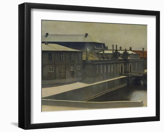 Christiansborg Palace from the Marmorbroen Bridge-Vilhelm Hammershoi-Framed Giclee Print