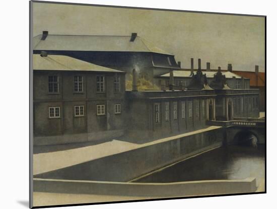Christiansborg Palace from the Marmorbroen Bridge-Vilhelm Hammershoi-Mounted Giclee Print