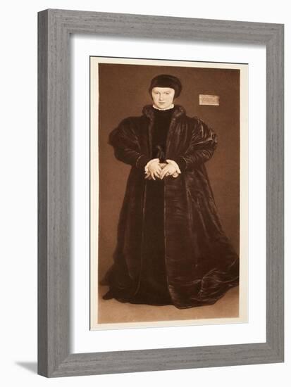 Christina of Denmark, Duchess of Milan, C.1538, Pub. 1640-Hans Holbein the Younger-Framed Giclee Print