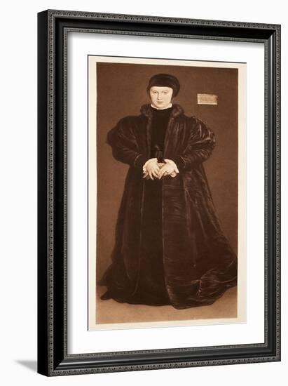 Christina of Denmark, Duchess of Milan, C.1538, Pub. 1640-Hans Holbein the Younger-Framed Giclee Print