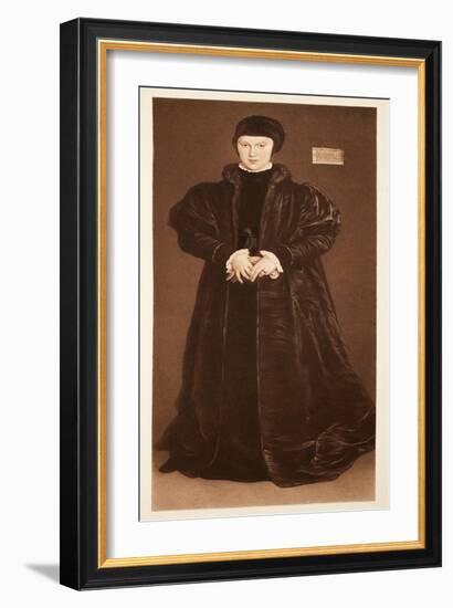 Christina of Denmark, Duchess of Milan, C.1538, Pub. 1640-Hans Holbein the Younger-Framed Giclee Print