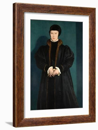 Christina of Denmark, Duchess of Milan in Mourning-Hans Holbein the Younger-Framed Art Print