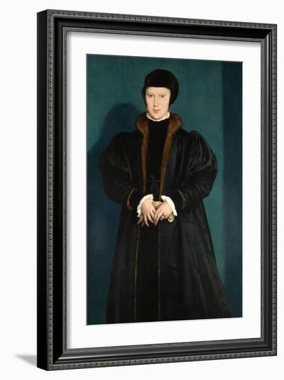 Christina of Denmark, Duchess of Milan in Mourning-Hans Holbein the Younger-Framed Art Print