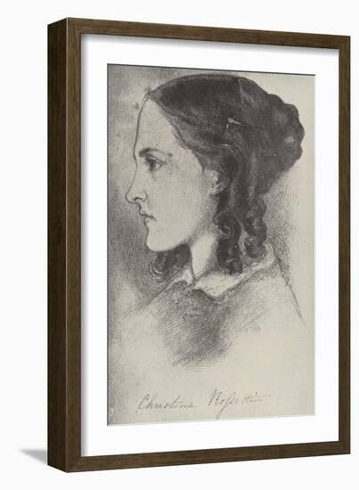 Christina Rossetti, English Poet-Dante Gabriel Rossetti-Framed Giclee Print